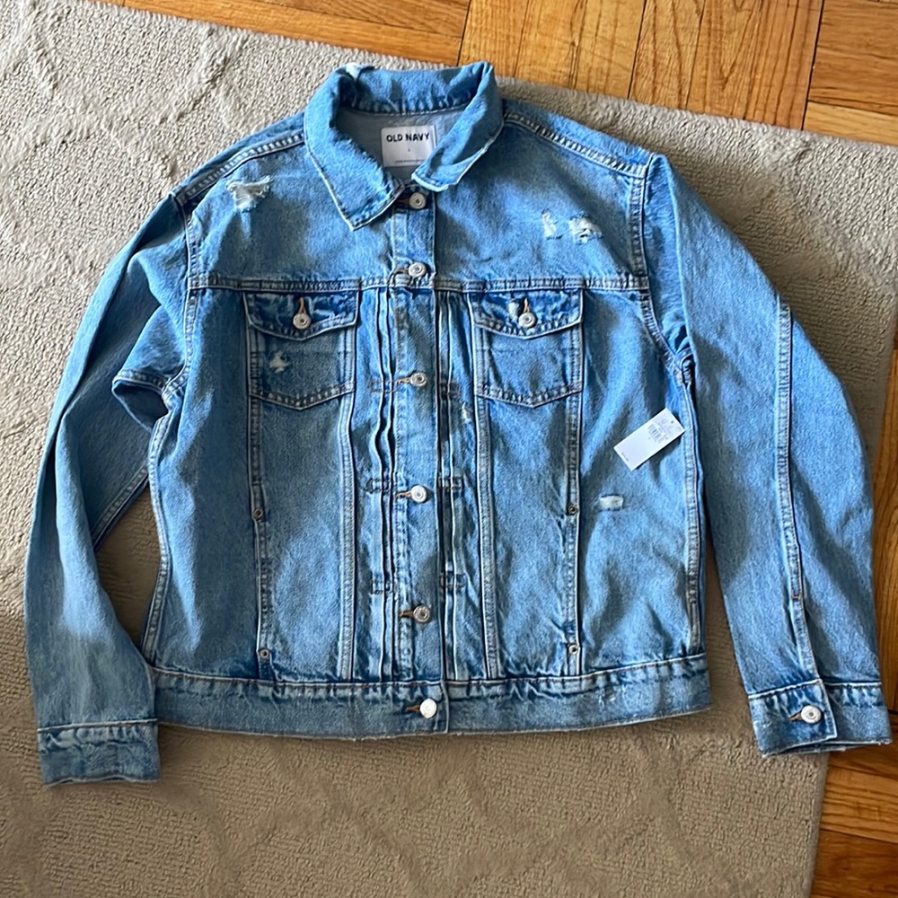 Old Navy Distressed Classic Jean Jacket for Women